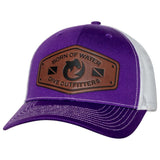 BORNOFWATER Dive Outfitters Hammerhead Shark Leather Patch Hat