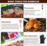GOUTDOORS Outdoor Stainless Steel Barbeque BBQ Grilling Tools Set